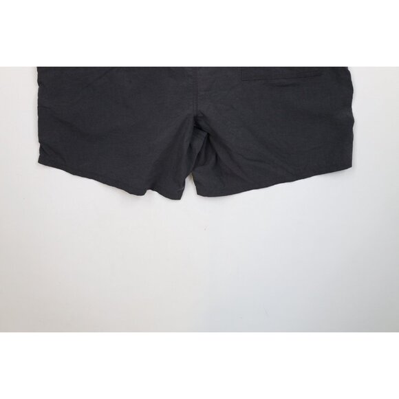 Vintage 90s Hobie Surfing Mens XL Faded Spell Out Lined Swim Trunks Shorts Black - Picture 14 of 15